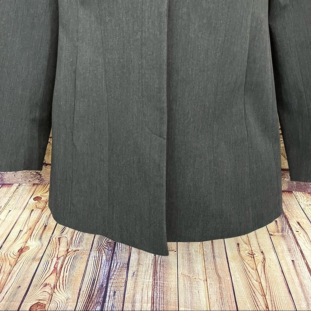Express Gray Stretch Button Front Lined Blazer NW… - image 3